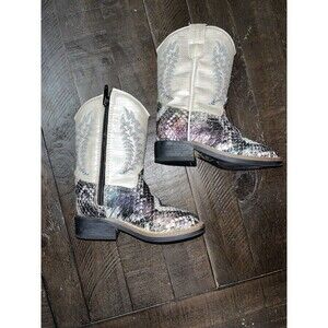 Old West Boots Baby Girl's Snake print Toddler 6D VGC Rodeo Cowgirl Western